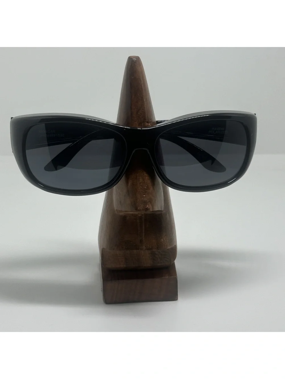 Haven Morgan Black Rectangular Folding Fit Over Sunglasses with Polarized Lenses